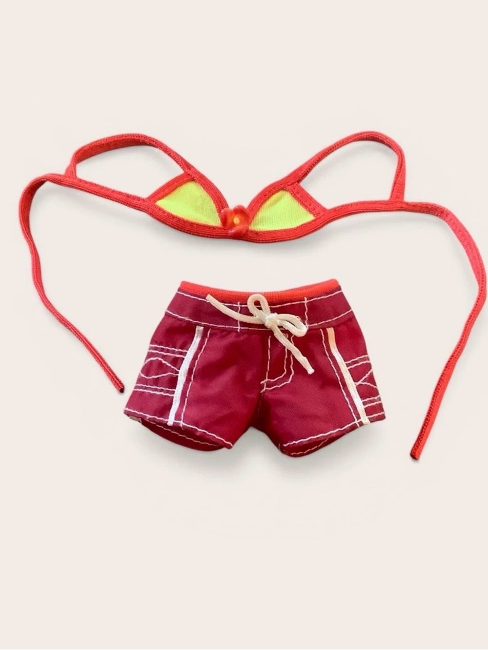 Doll Clothes Mattel Cali Girl Barbie Replacement Bikini Top & Swim Shorts